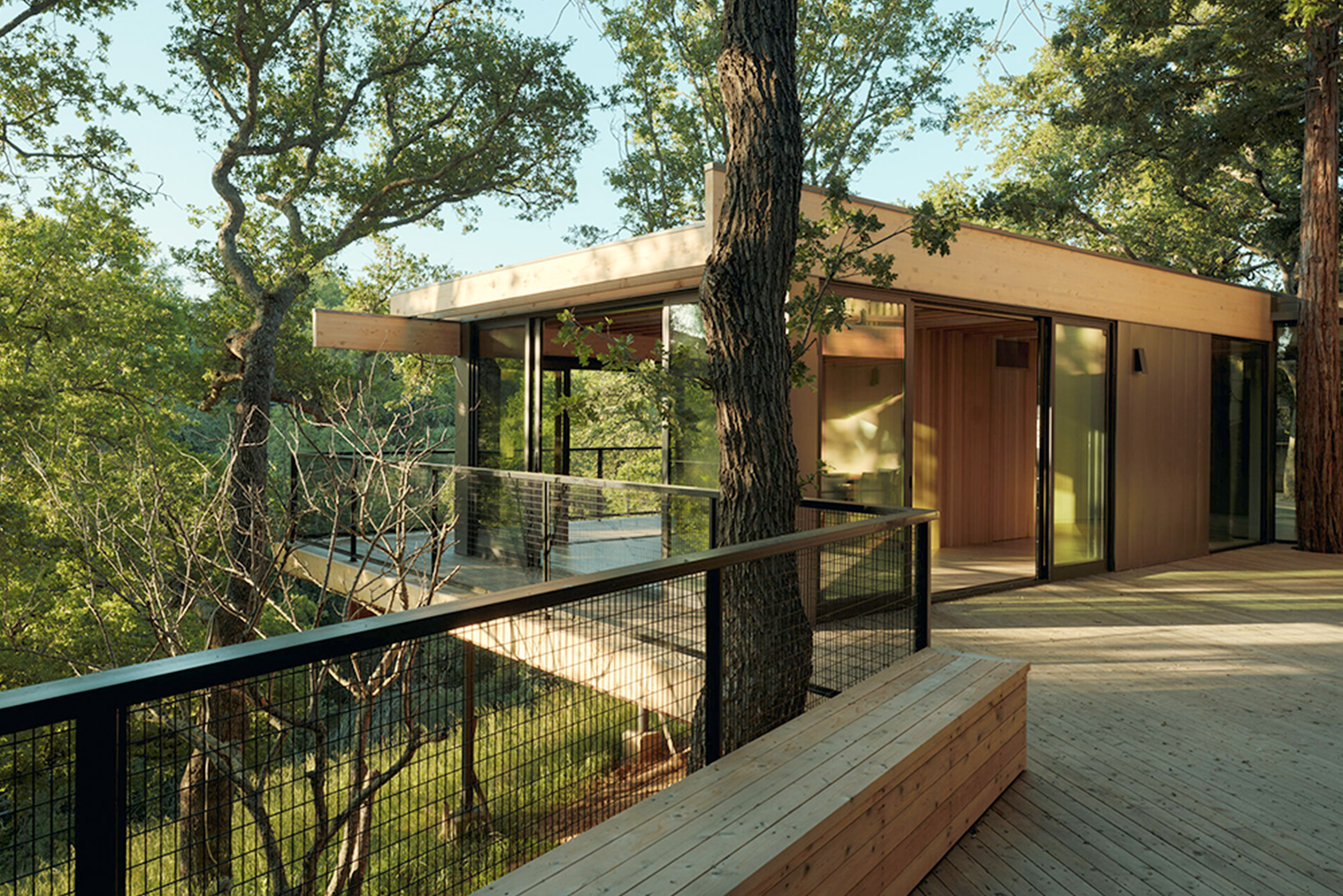 Paviljoen in de eiken