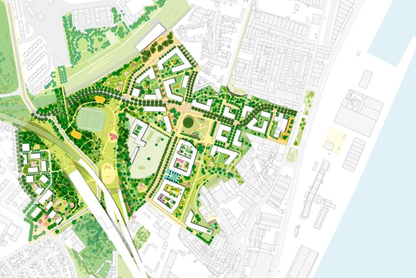 MVRDV en OODA geven nieuw leven aan versnipperd spoorweggebied in Lissabon