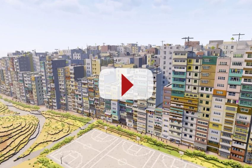 Kowloon Walled City nagebouwd in Minecraft