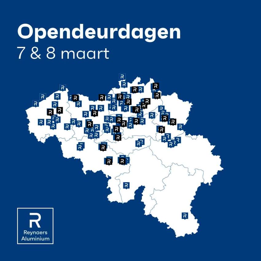 Reynaers Aluminium Opendeurdagen op 7 en 8 maart 2026