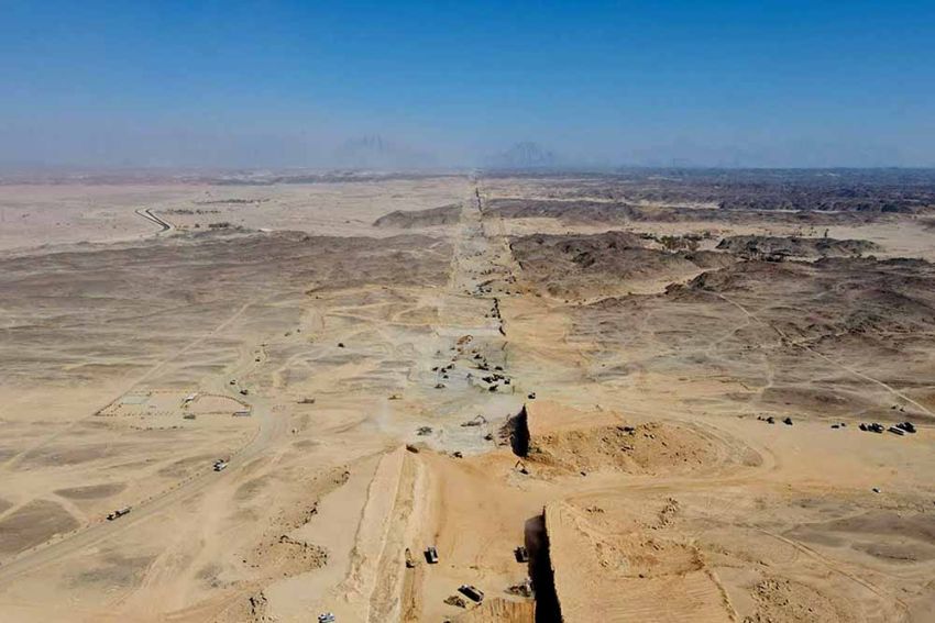 Graafwerken aan Saudisch megaproject "The line" begonnen