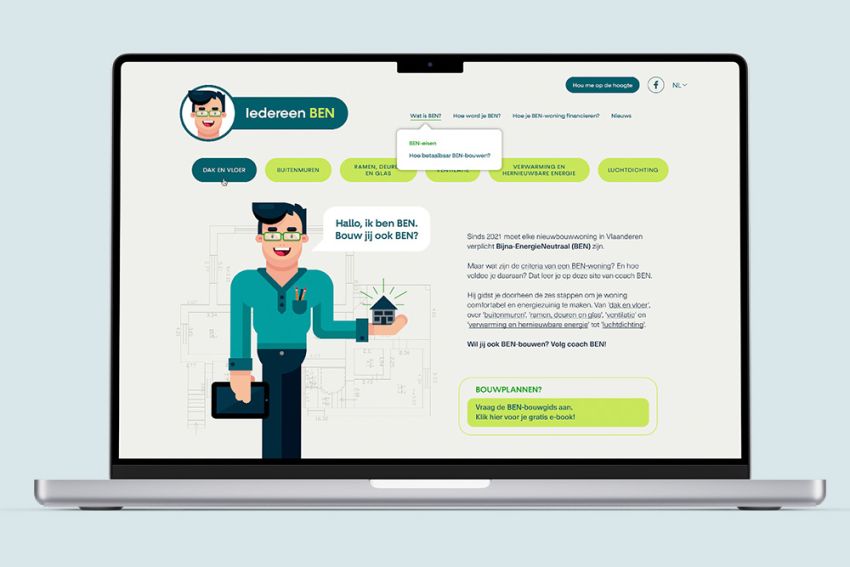 Vernieuwde website IedereenBEN.be ondersteunt Vlaamse kandidaat-bouwers bij Bijna-EnergieNeutraal bouwen